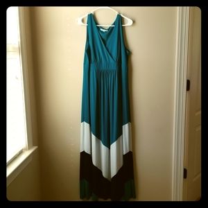 Chevron bottom maxi dress